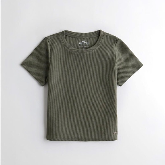 NWOT Hollister Waffle Knit Slim Tee - Picture 4 of 4